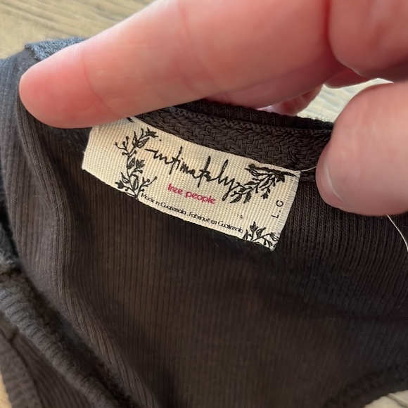 Free People Intimately Our Downtime Romper Jumpsuit Washed Black NWOT - Picture 6 of 12